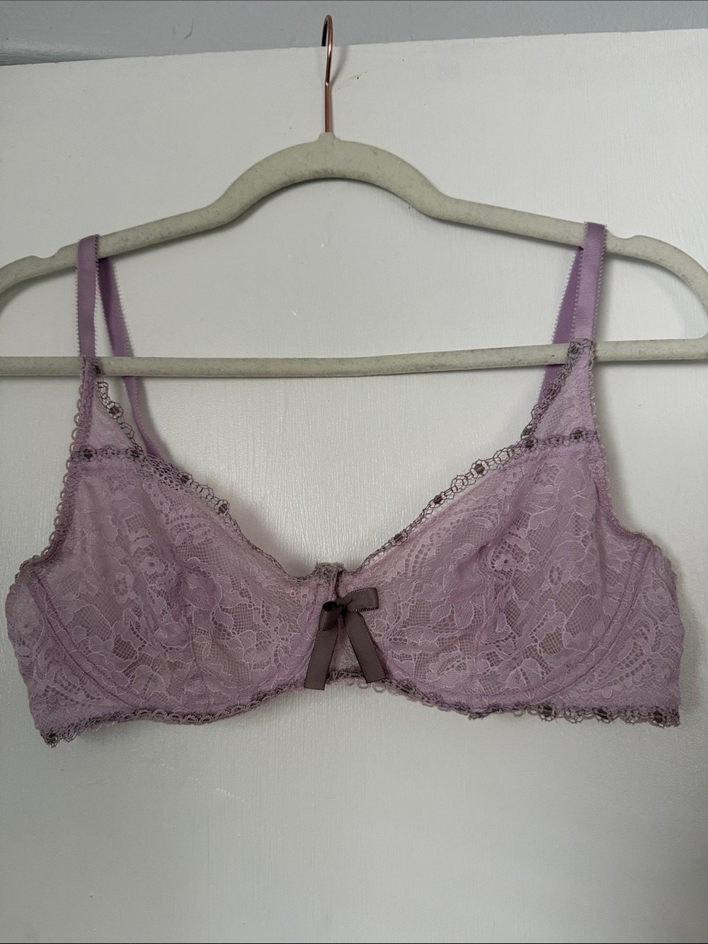 Lace Underwire Bra in Lavender - Women Intimates